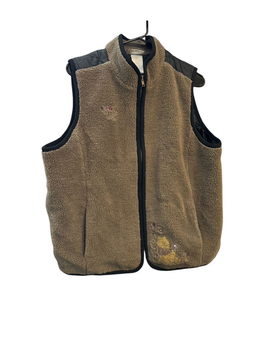 The Disney Store Winnie The Pooh Embroidered Sherpa Quilted Vest XL
